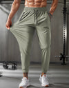 Men's Running Pants Ice Silk Summer Quick-drying Training Fitness Zipper Dungarees
