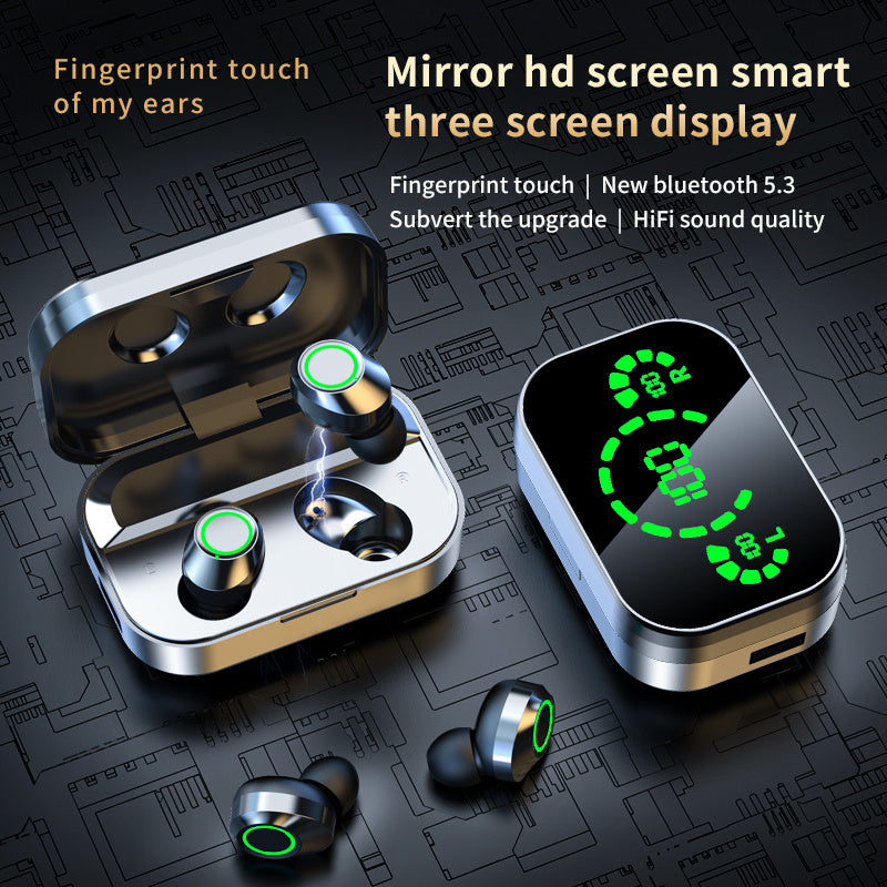 YD03 Wireless Bluetooth-compatible Headset TWS Large Screen Smart Digi ...