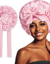 New Silk Bonnet For Sleeping Women Satin Bonnet Hair Bonnet Night Sleep Cap Scarf Wrap For Curly Hair With Tie Band For Curly Hair