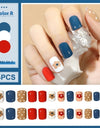 Women's European, American And French Style Pieces Fake Nail Patch