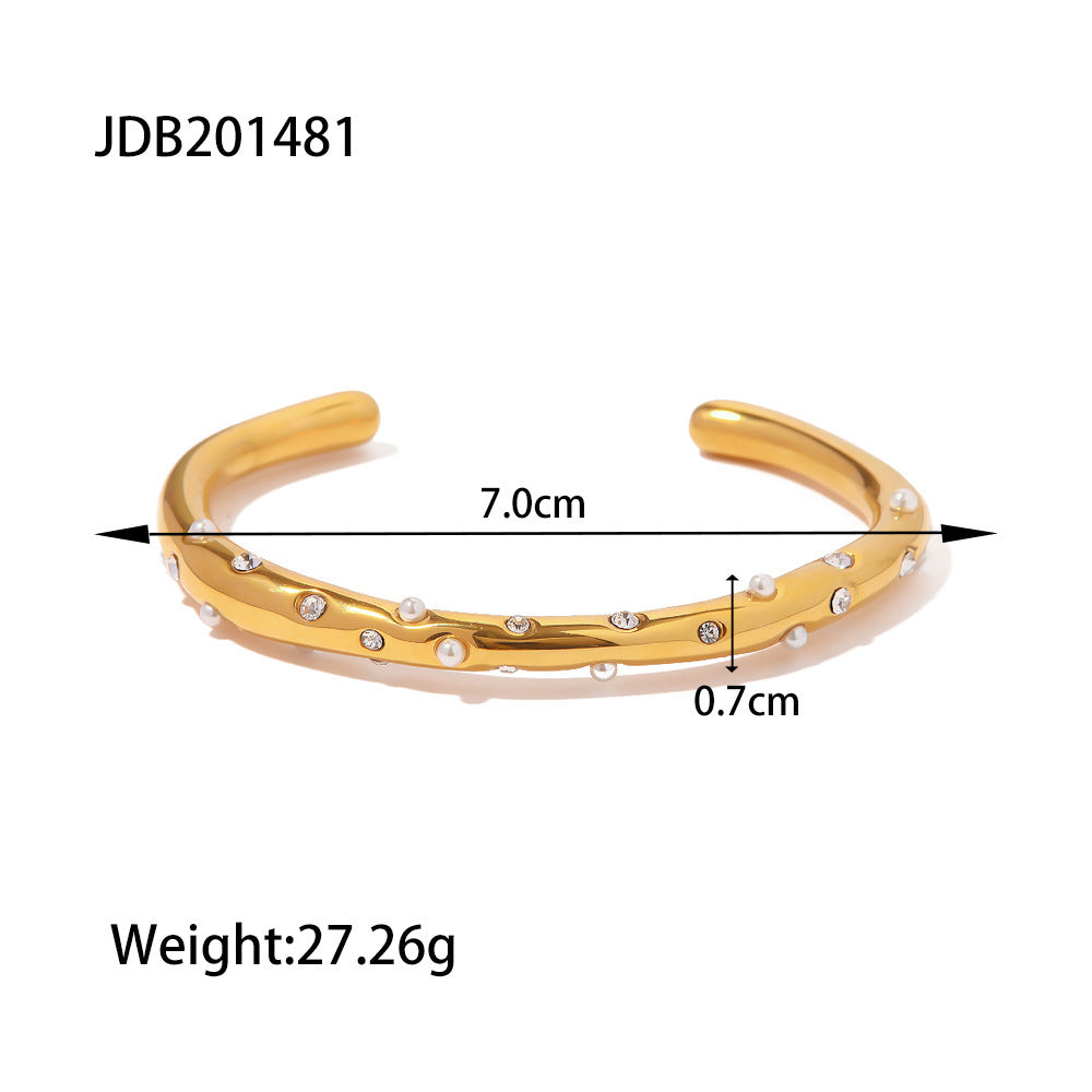 Stainless Steel Mitten-type Bracelet Female Special-interest Design