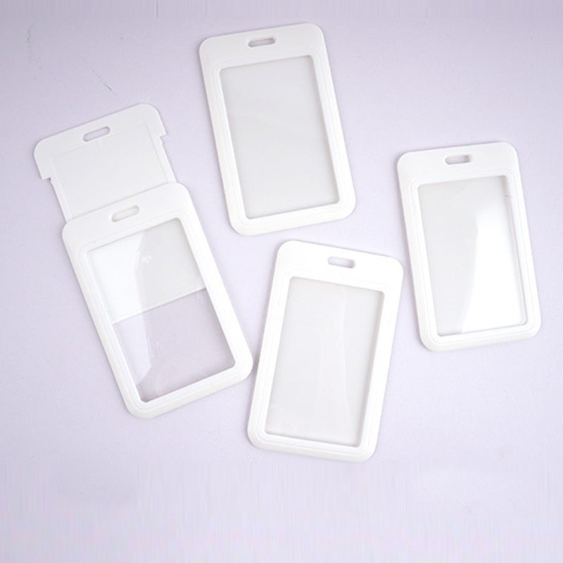 White Abs Card Holder Plastic Meal Card Student ID