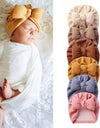 New Style Cashmere Baby Pullover Hat Cotton Filled Bow