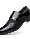 Wine Red Fashion Patchwork Leather Shoes For Men