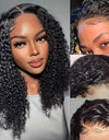 Human Hair Front Lace Bobo Double Drawn Water Wave BOB Wig Foreign Trade Wig