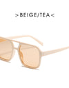 Square Double Beam Sunglasses Men And Women Retro Personality