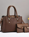 Woven Texture Three-piece Set Large Capacity One Shoulder Combination Bags