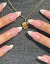 French Water Drop Manicure Rhinestones Wear Nails