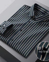 High Elastic Seamless Striped Shirt For Men