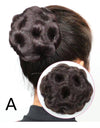 High Temperature Silk Wig Hair Ring, Hair Bun, Nine Flower Ball Head Bridal Costume Plate
