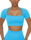 Yoga Wear Suit Running Sports Vest Beautiful Back Zipper Long Sleeve Peach Hip Fitness Shorts