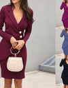 Slim Fitting Buttocks Bottom Button Up Dress