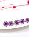 Alloy Rhinestone Tuck Comb Rose Diamond Hair Comb Stylish Hair Accessories Accessories