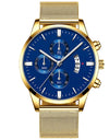 Mens Business Luxury Watches For Men Mesh Band Quartz Watch