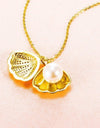 Shell Pearl Necklace With Rhinestones Female Zircon Temperament Personality Jewelry