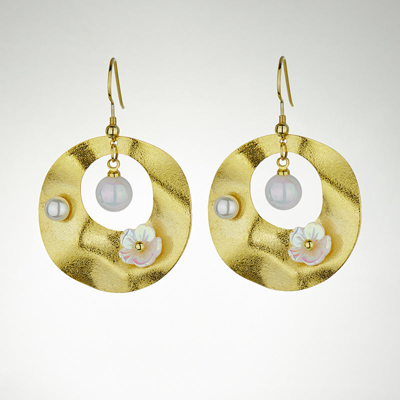 High Fashion Design Golden Butterfly Tassel Earrings