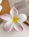 Muweordy Plumeria Hair Clips Flower Hair Clip Trendy Hair Claw Clip Popular Hair Catch Korean Hair Accessories For Women