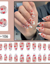 French Water Drop Manicure Rhinestones Wear Nails