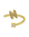 Cute 26 English Letters Open Adjustable Personality Ring