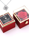 Rotating Soap Rose Jewelry Packing Box Necklace Gift Set