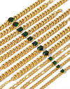 European And American 18K Gold-plated Inlaid Zircon Light Luxury Non-fading Stainless Steel Bracelet Necklace