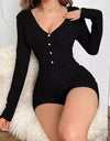 Casual Slim Women Rib Knitted Jumpsuit
