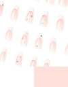 French Water Drop Manicure Rhinestones Wear Nails